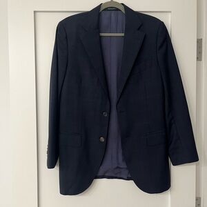 Suitsupply Navy Blue Patterned Suit (Jacket and Pants)